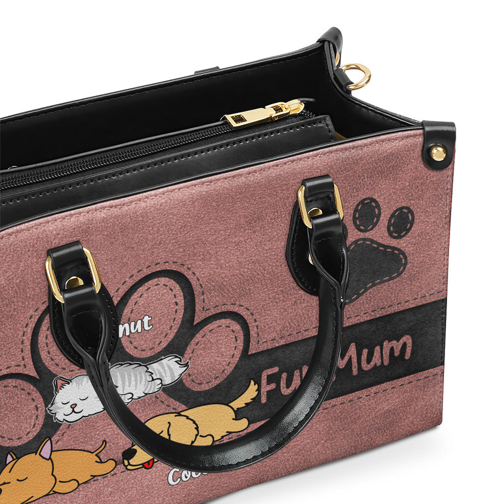 Elegant Fur Mom - Personalized Leather Bag