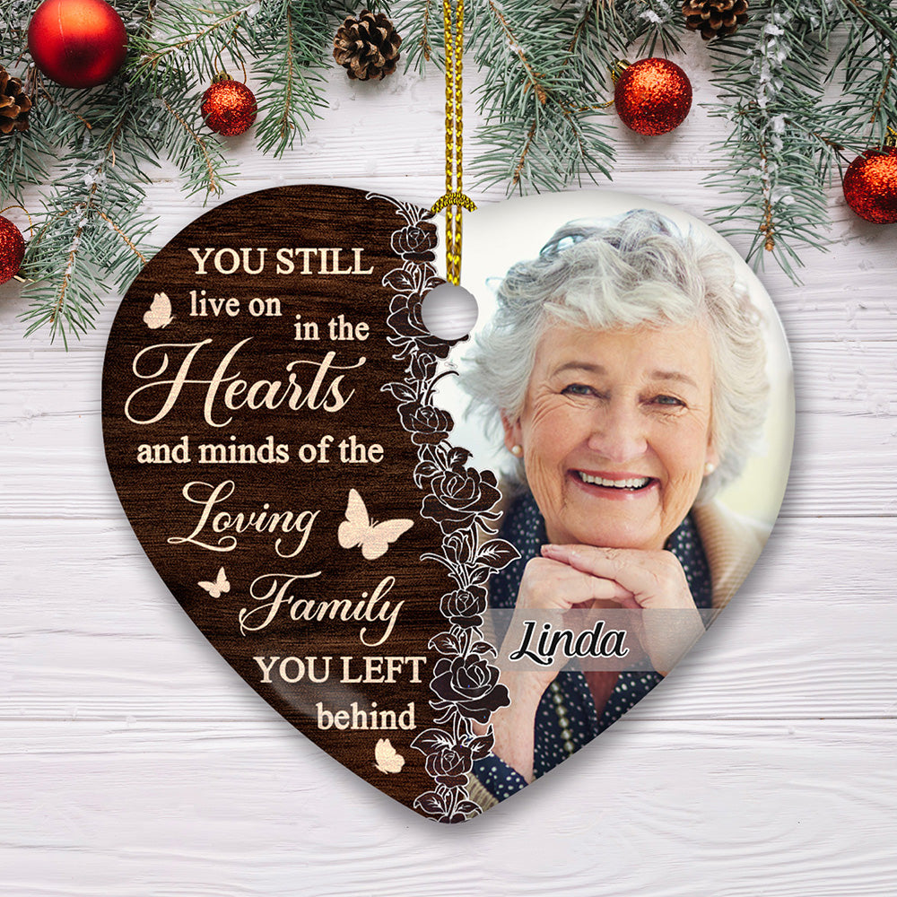 Always Be Remembered - Personalized Heart Ceramic Ornament
