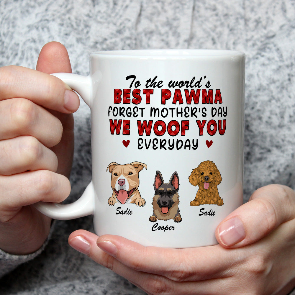 Custom Photo Mother's day Birthday Gifts For Dog Mom, Dog Lovers • Forget Mom Day - Personalized Coffee Mug