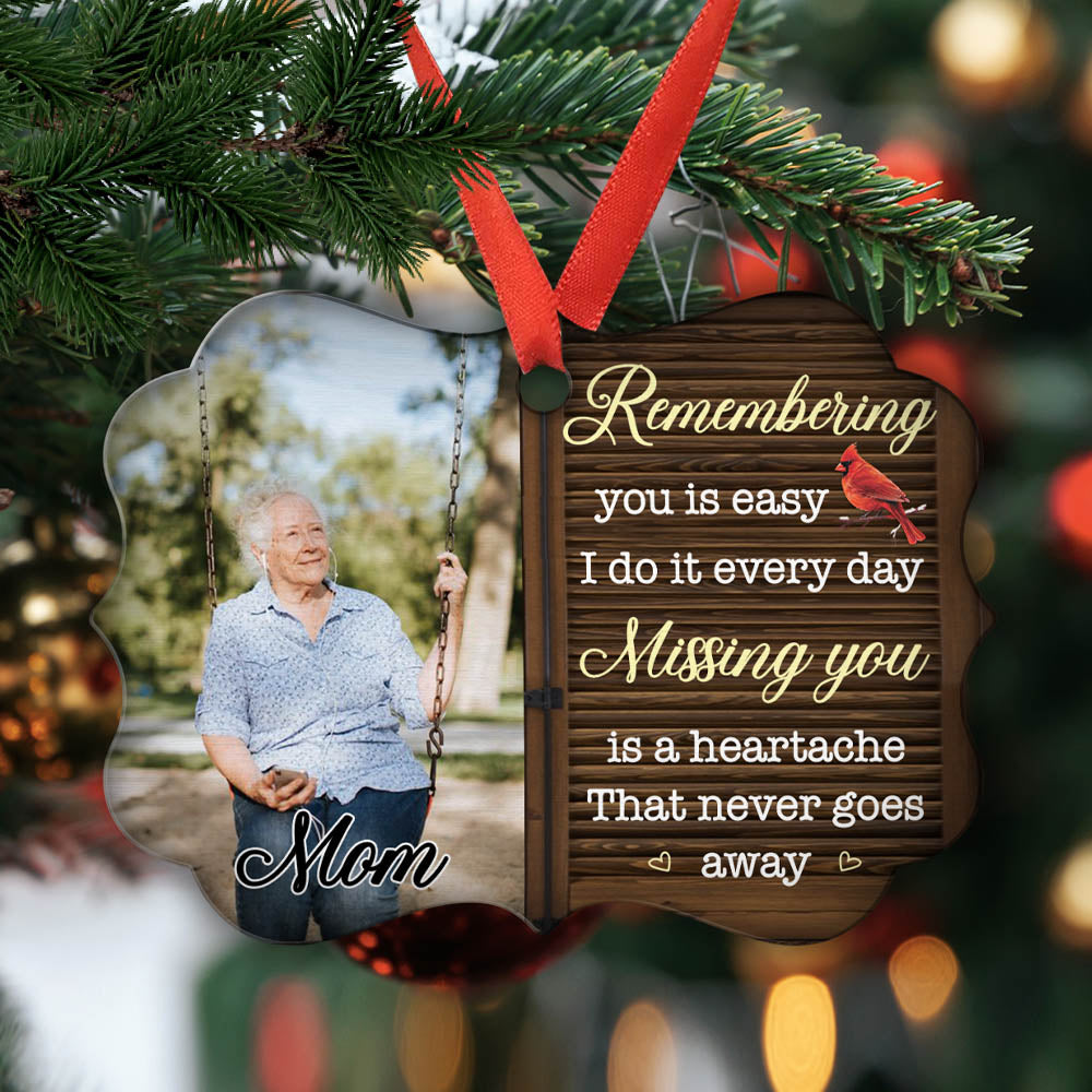 Miss You, Remember You - Personalized Aluminum Ornament