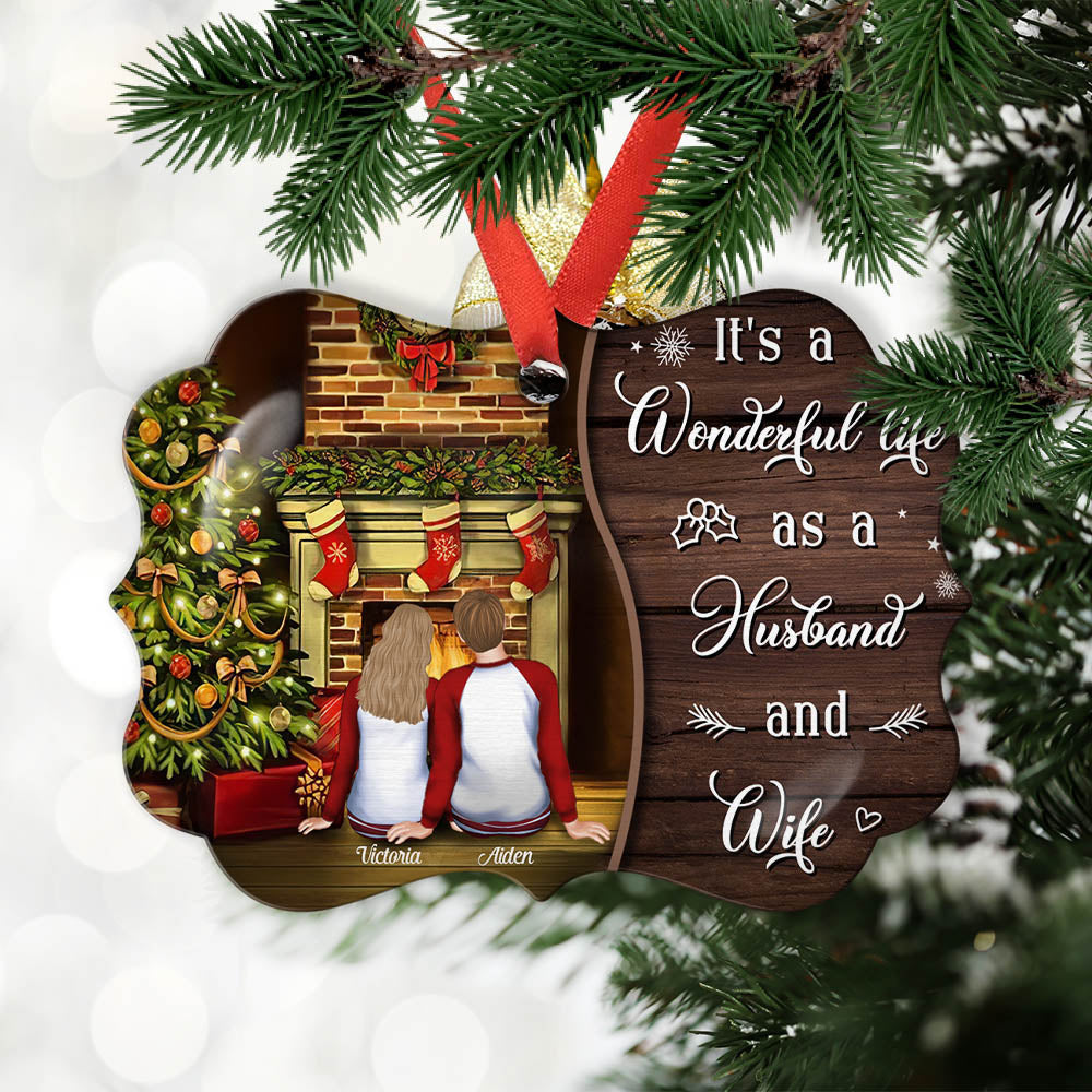 Wonderful Life - Personalized Aluminum Ornament