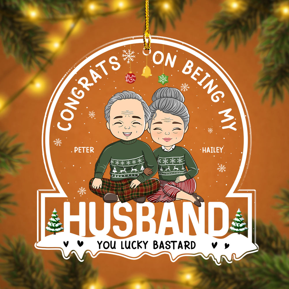 You Lucky Bastard - Personalized Acrylic Ornament