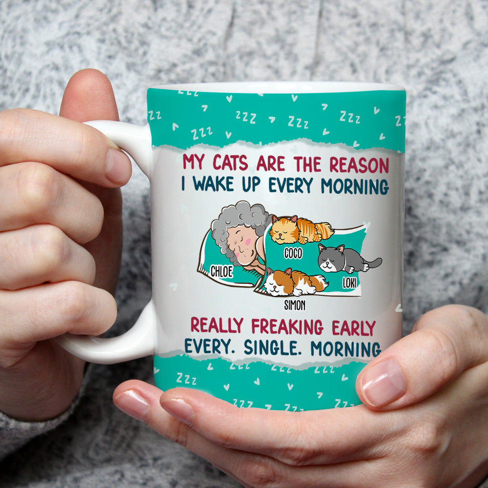 Custom Mother's day Birthday Gifts For Cat Mom, Cat Lovers • The Reason - Personalized Coffee Mug