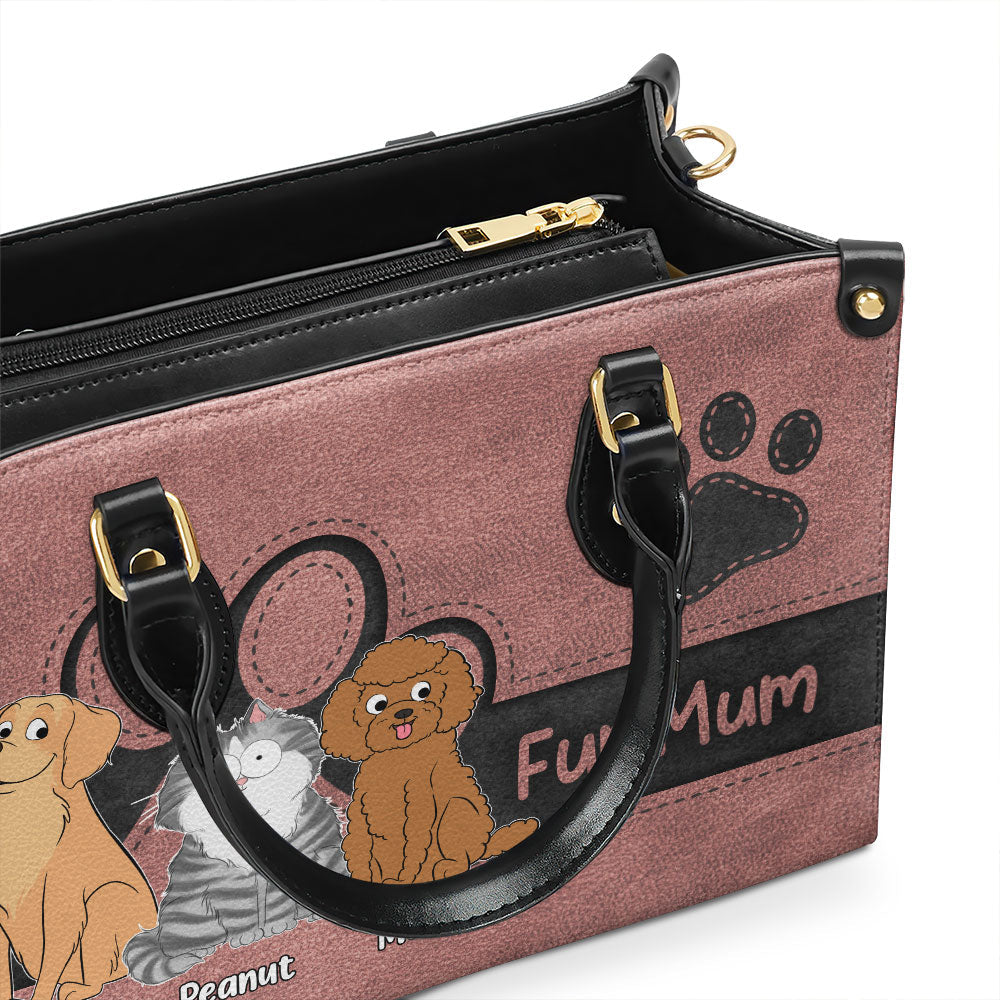 Elegant Pet Mom - Personalized Leather Bag