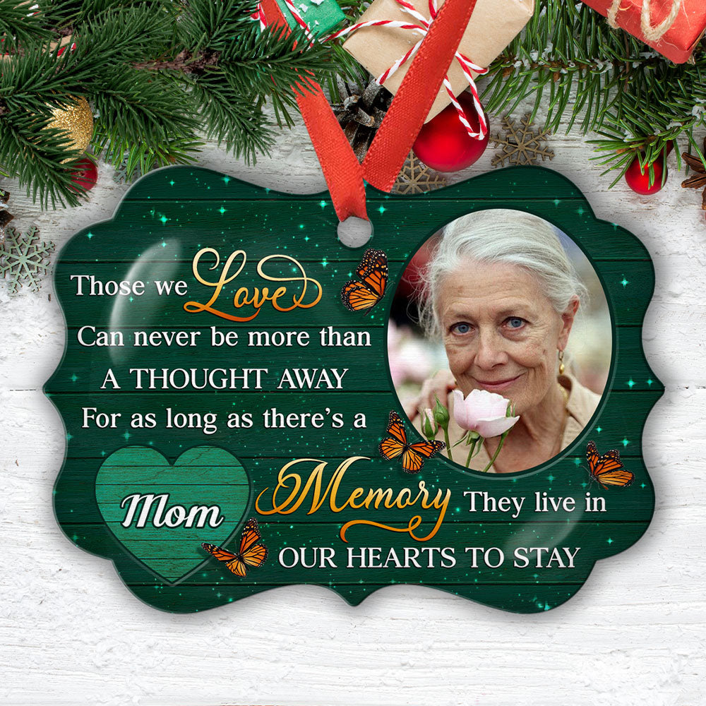 Custom Christmas Memorial Sympathy Gifts For Dogs, Cats • A Memory - Personalized Aluminum Ornament