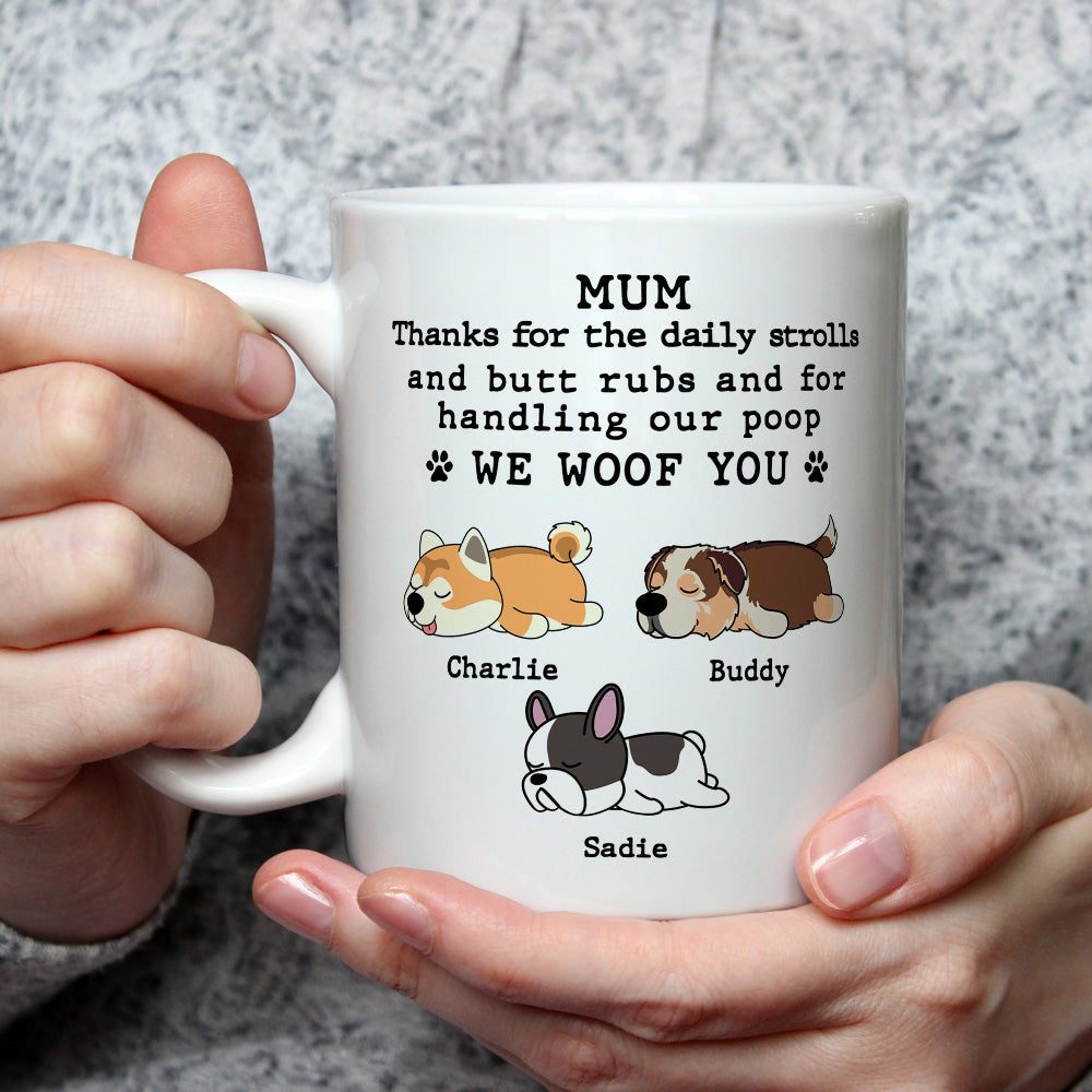 Custom Christmas Birthday Gifts For Dog Lovers • Handling My Poop - Personalized Coffee Mug