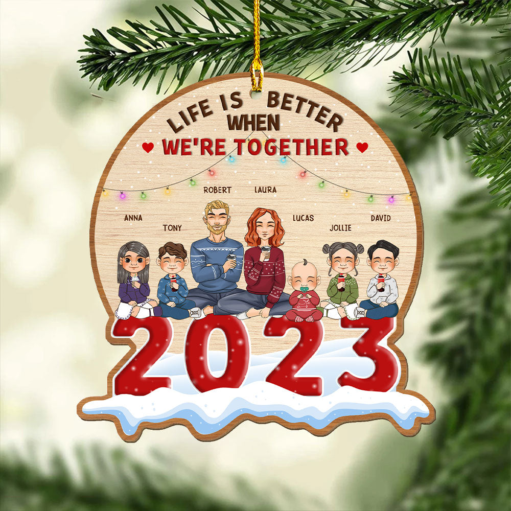 Life Is Better - Personalized 1-layered Wood Ornament