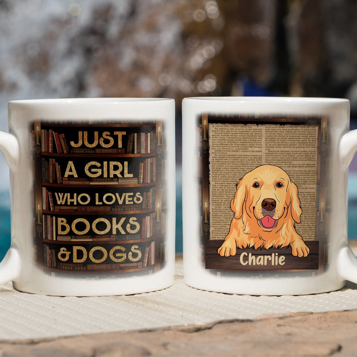 Custom Christmas Birthday Gifts For Dog Lovers • Just A Girl - Personalized Coffee Mug