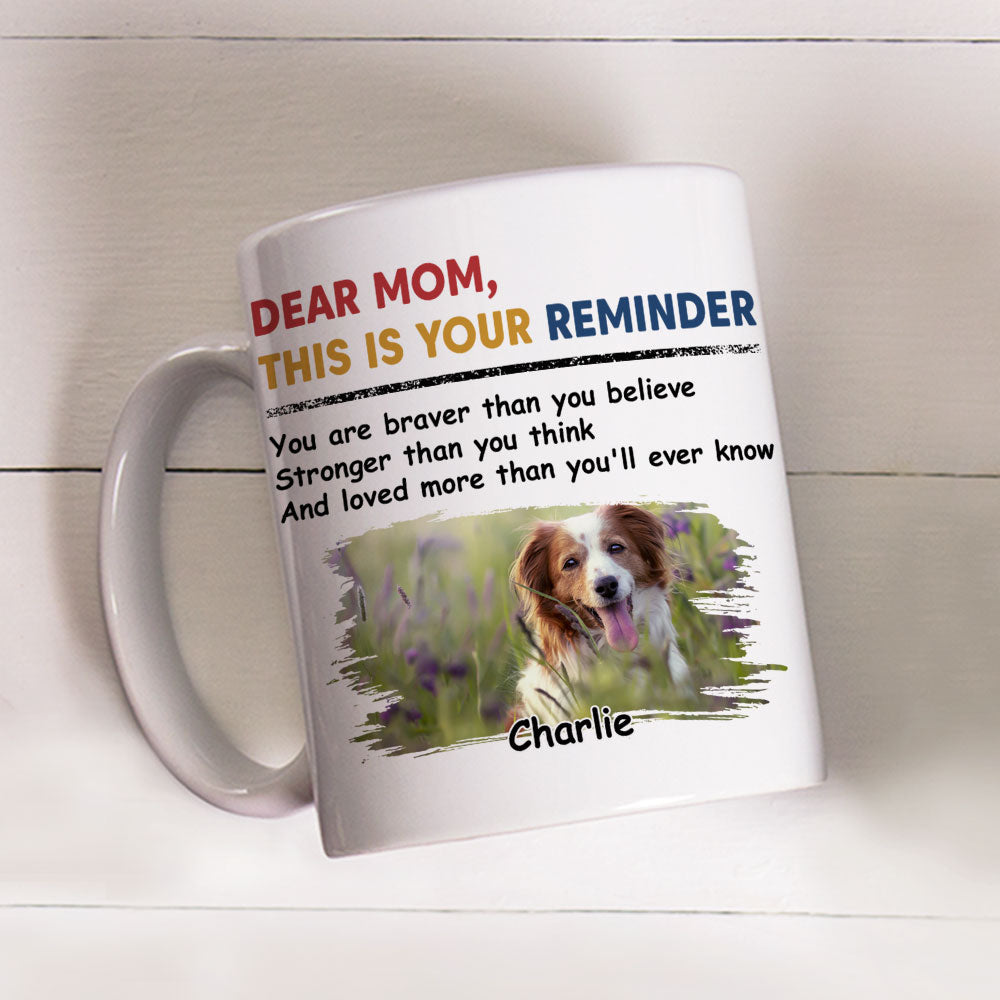 Custom Photo Christmas Birthday Gifts For Dog Lovers • This Is Your Reminder - Personalized Coffee Mug