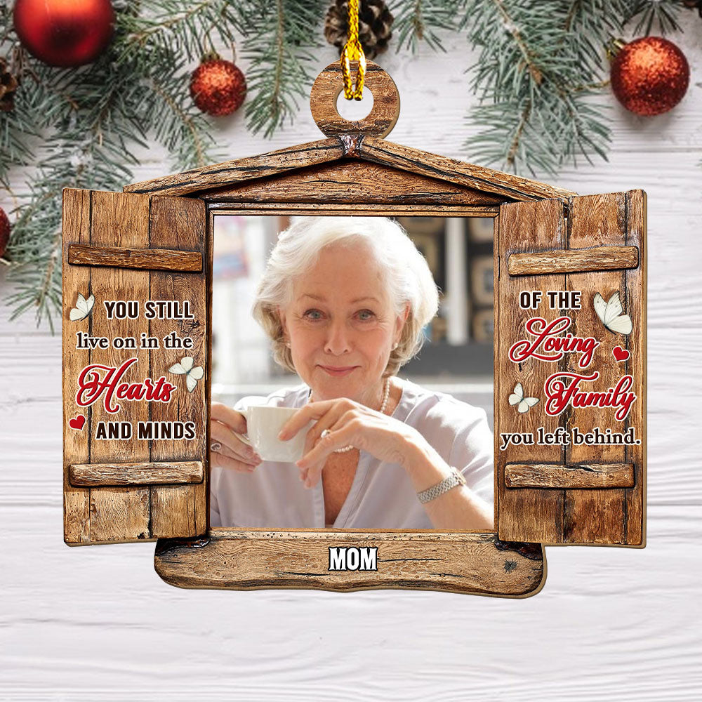 Window Hearts And Minds - Personalized 1-layered Wood Ornament