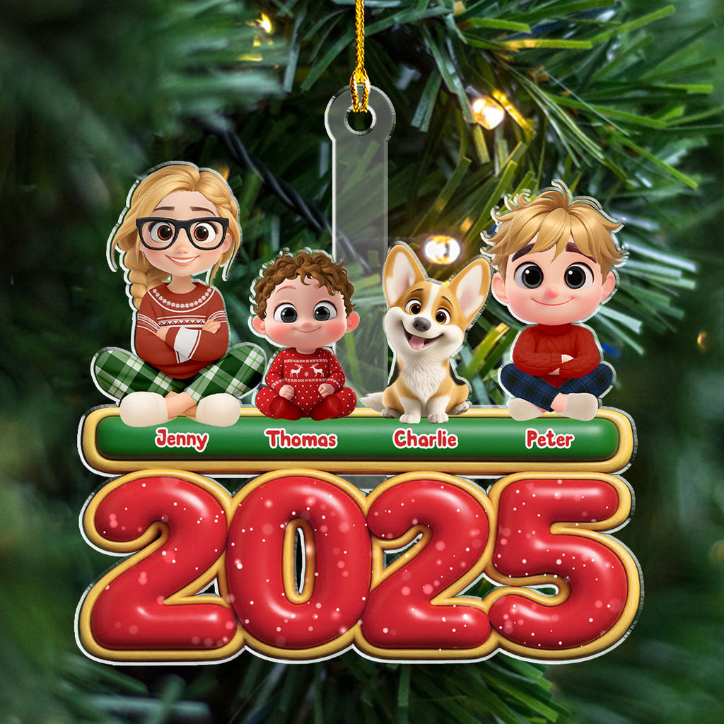 Custom Christmas Decor Home Birthday Gifts For Dog Lovers • My Kids Is Here - Personalized Acrylic Ornament