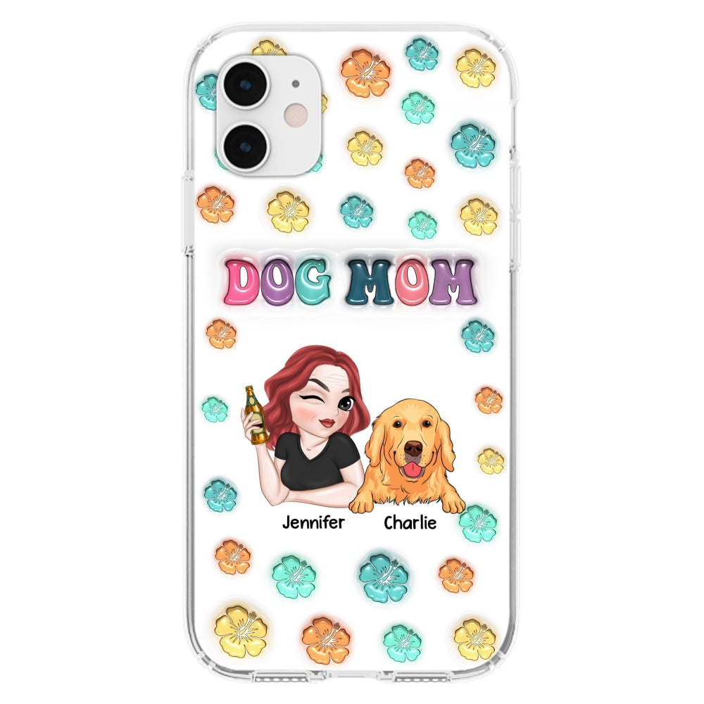 Dog Mom Summer - Personalized 3D Inflated Effect Phone Case