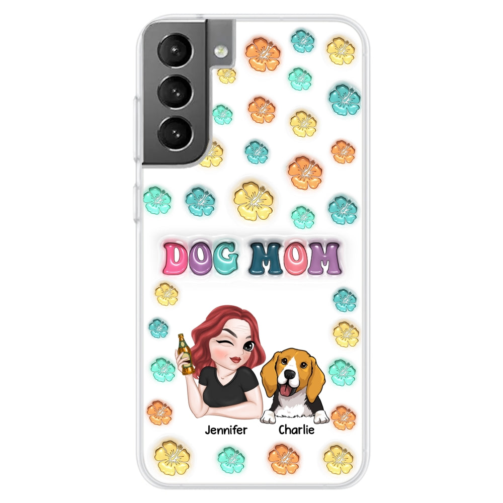 Dog Mom Summer - Personalized 3D Inflated Effect Phone Case