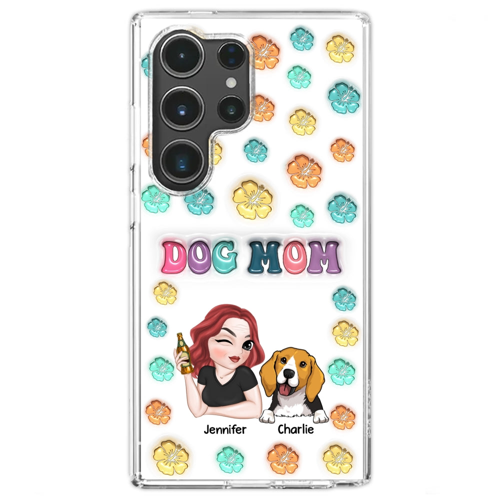 Dog Mom Summer - Personalized 3D Inflated Effect Phone Case