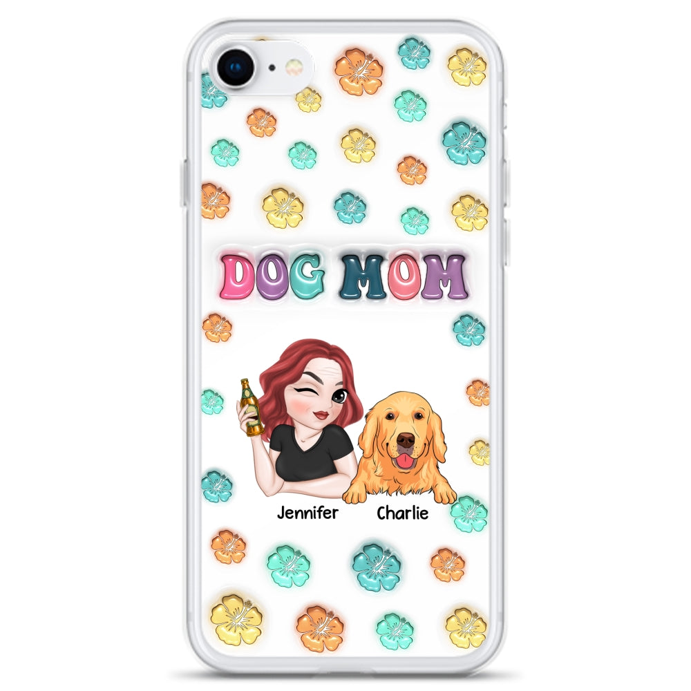 Dog Mom Summer - Personalized 3D Inflated Effect Phone Case