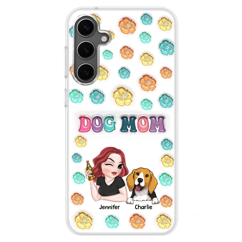 Dog Mom Summer - Personalized 3D Inflated Effect Phone Case