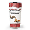 Custom Father's day Birthday Gifts For Dog Dad, Dog Lovers • Putting Up With Pet Version - Personalized 3D Inflated Effect Tumbler