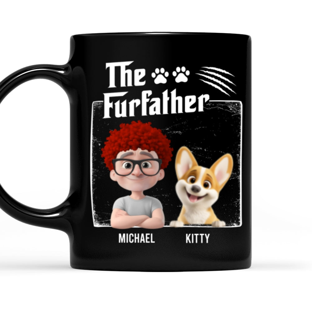 Custom Christmas Birthday Gifts For Dog Dad, Dog Lovers • The Furfather Dark Ver - Personalized Coffee Mug