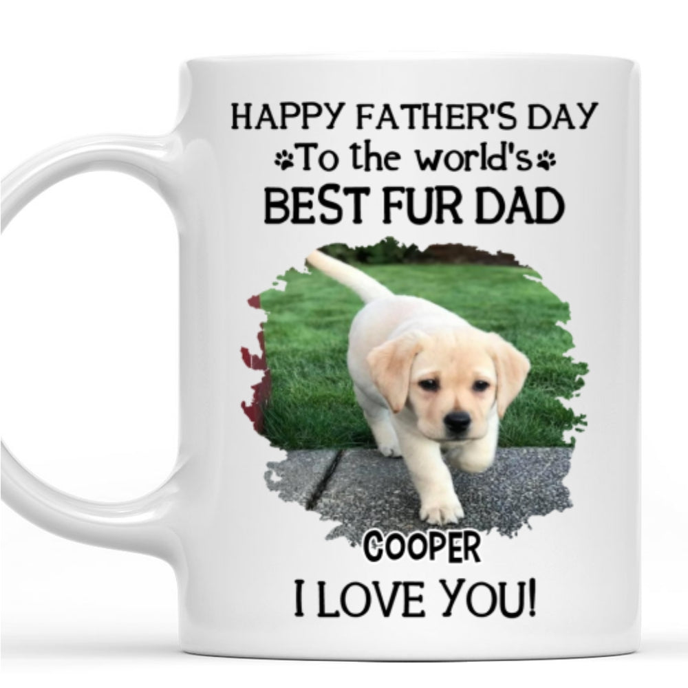 Custom Photo Father's day Birthday Gifts For Pet Dad, Pet Lovers • I Love You The Best Pet Dad Photo - Personalized Coffee Mug