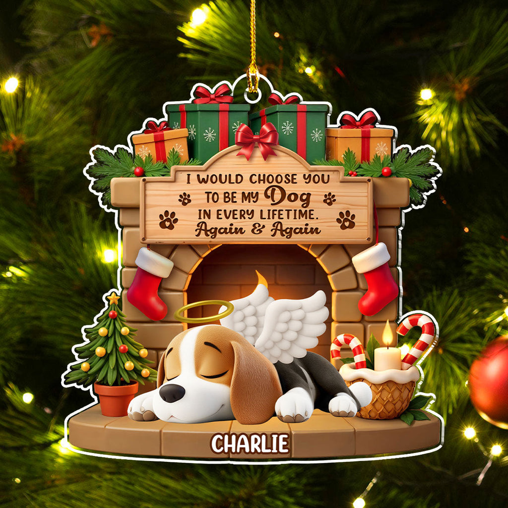 Custom Christmas Memorial Sympathy Gifts For Dogs, Cats • Your Forever Home - Personalized Acrylic Ornament