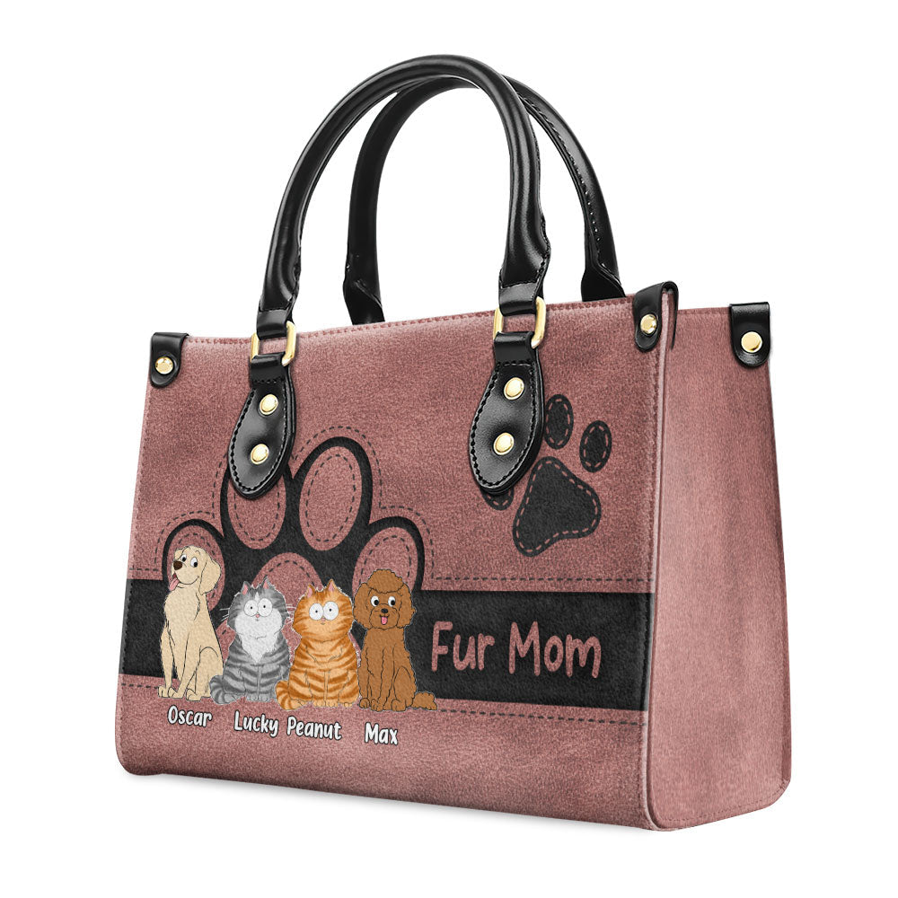 Elegant Pet Mom - Personalized Leather Bag