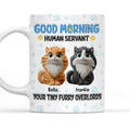 Custom Christmas Birthday Gifts For Cat Lovers • Good Morning Human Servant - Personalized 3D Inflated Effect Mug