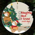 Naughty Or Nice - Personalized Acrylic Ornament