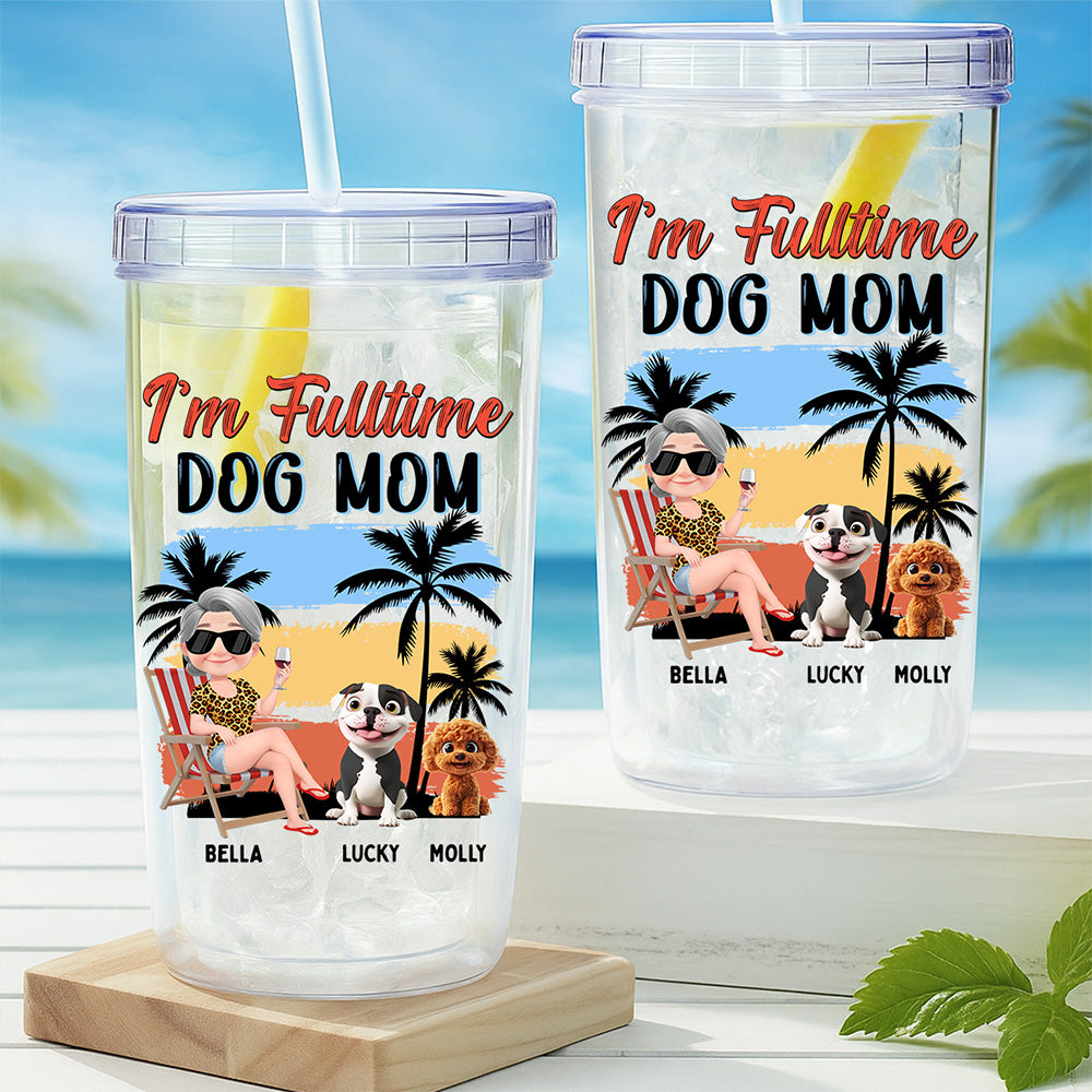 Custom Christmas Birthday Gifts For Dog Mom, Dog Lovers • I Am Not Retired - Personalized 14oz Plastic Tumbler