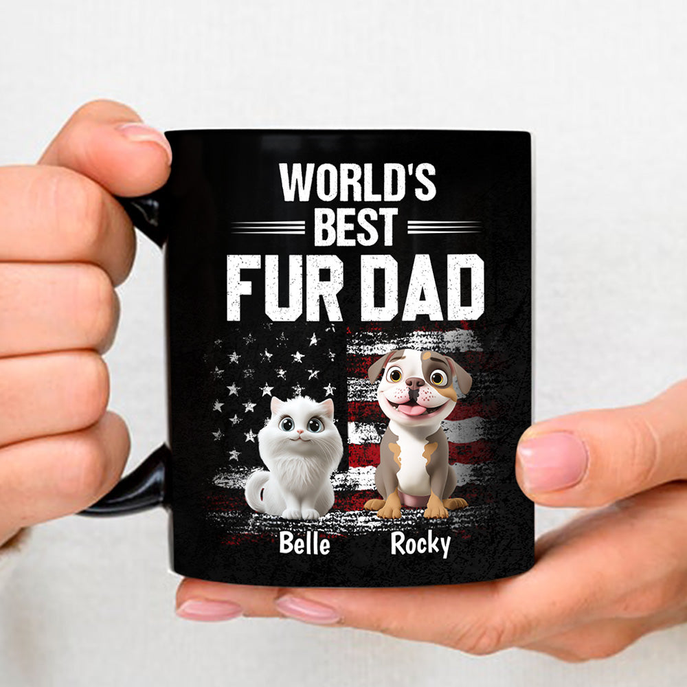 Custom Father's day Birthday Gifts For Pet Dad, Pet Lovers • World Best Pet Dad - Personalized Coffee Mug