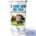 Custom Photo Christmas Birthday Gifts For Dog Dad, Dog Lovers • A Man And His Dog Photo - Personalized 3D Inflated Effect Tumbler