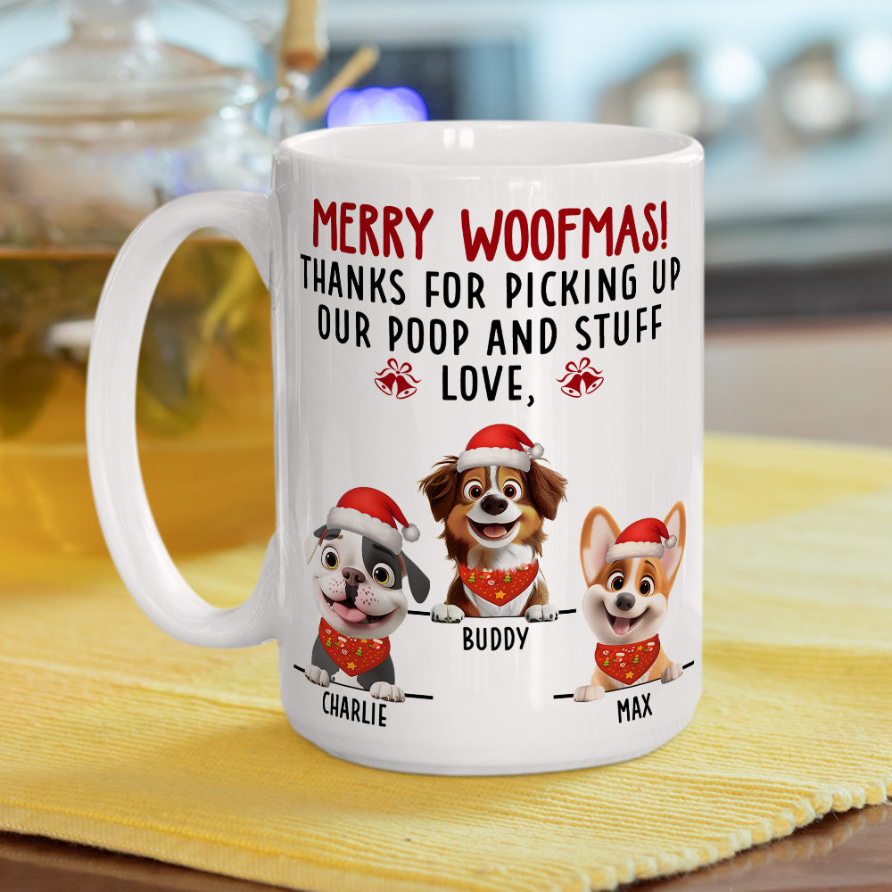 Custom Christmas Birthday Gifts For Dog Lovers • Our Poop And Stuff - Personalized Coffee Mug