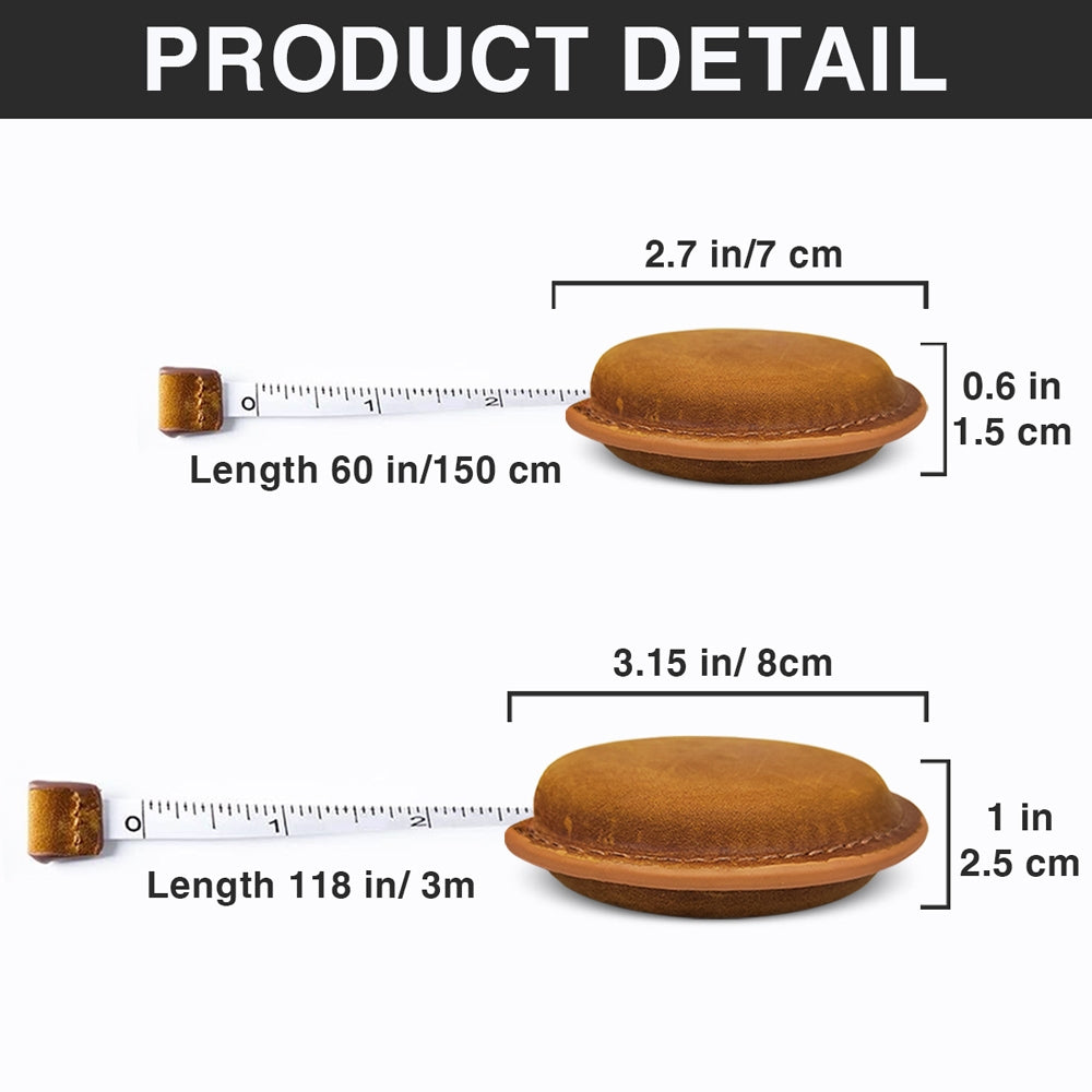Cat Kisses Photo - Personalized Leather Tape Measure