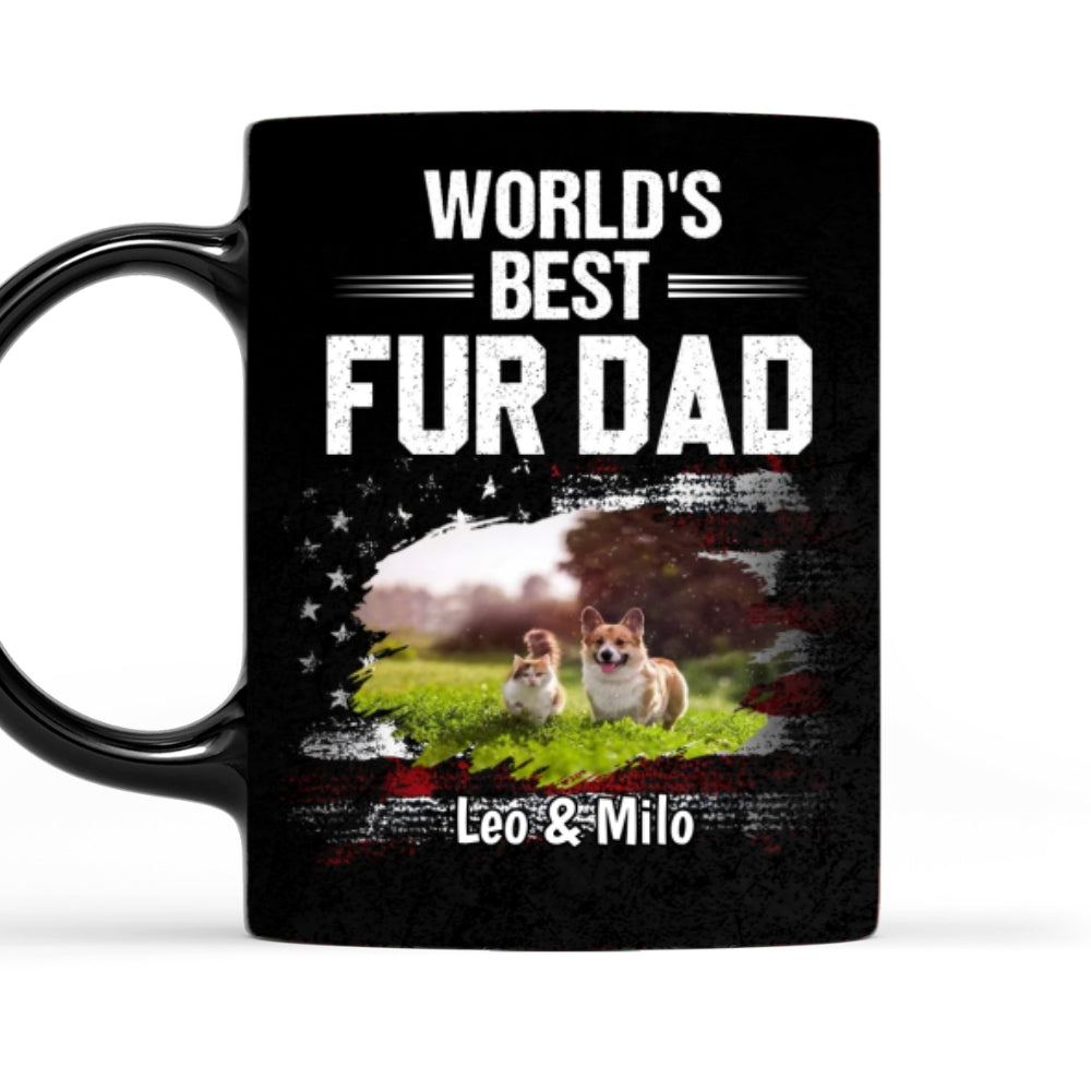 Custom Photo Father's day Birthday Gifts For Pet Dad, Pet Lovers • World Best Pet Dad Photo - Personalized Coffee Mug