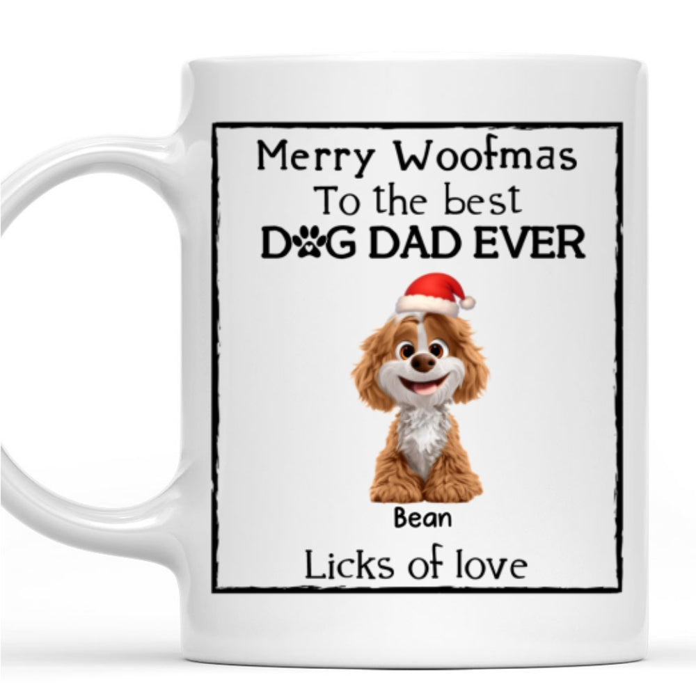 Custom Christmas Birthday Gifts For Dog Lovers • Licks Of Love Snow Ver - Personalized Coffee Mug