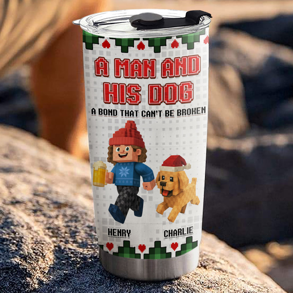 Custom Christmas Birthday Gifts For Dog Lovers • Me And My Dog Christmas - Personalized Tumbler