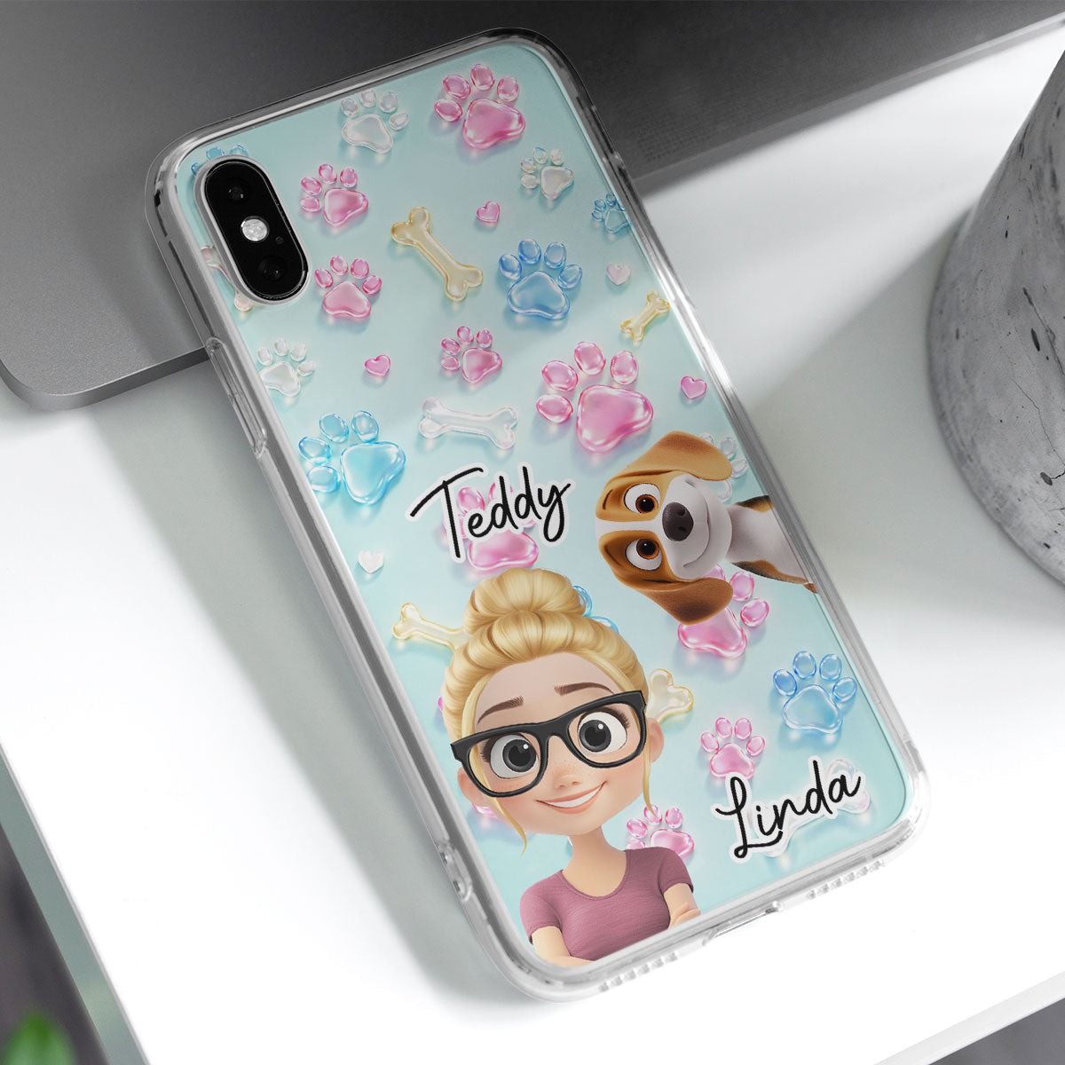 My Dog My Human - Personalized 3D Effect Phone Case