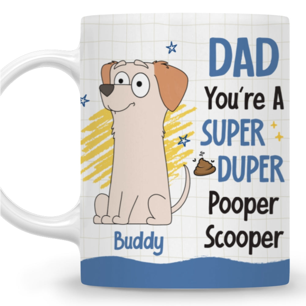 Custom Christmas Birthday Gifts For Dog Lovers • Pooper Scooper - Personalized Coffee Mug