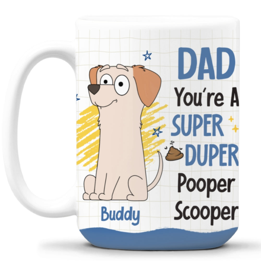Custom Christmas Birthday Gifts For Dog Lovers • Pooper Scooper - Personalized Coffee Mug