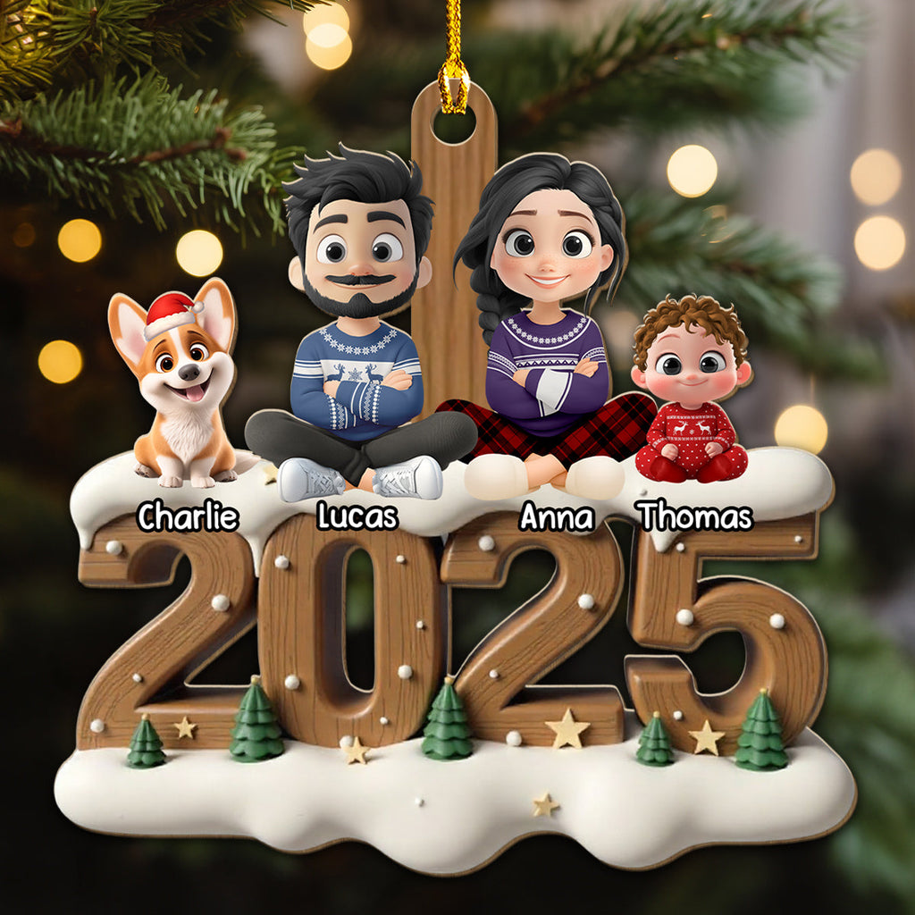 Family Now Onwards General Version - Personalized 3D Effect Wood Ornament