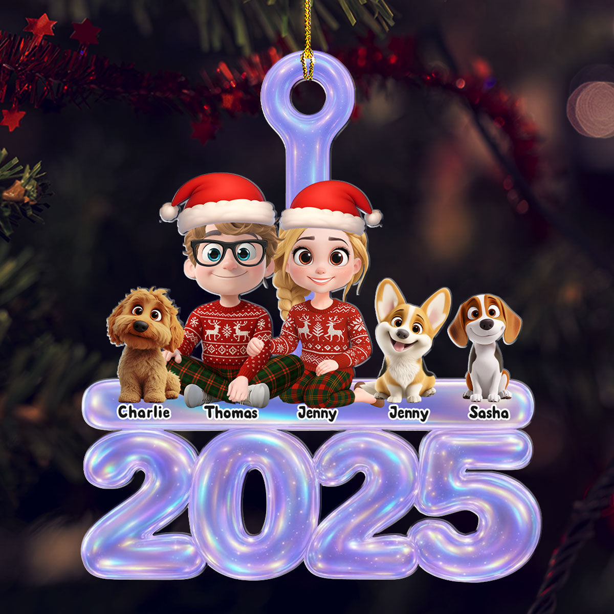 Custom Christmas Decor Home Birthday Gifts For Dog Lovers • We And Our Dog Colorful - Personalized Acrylic Ornament