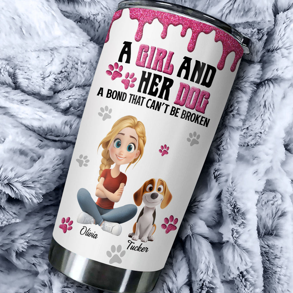 Custom Christmas Birthday Gifts For Dog Mom, Dog Lovers • Sparkle And Cheer - Personalized 3D Effect Tumbler