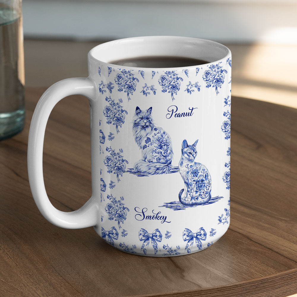 Custom Christmas Birthday Gifts For Cat Mom, Cat Lovers • Fond Of You - Personalized Coffee Mug
