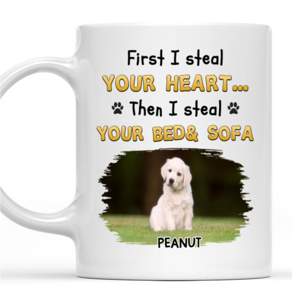 Custom Photo Christmas Birthday Gifts For Dog Lovers • Steal Your Heart Photo - Personalized Coffee Mug
