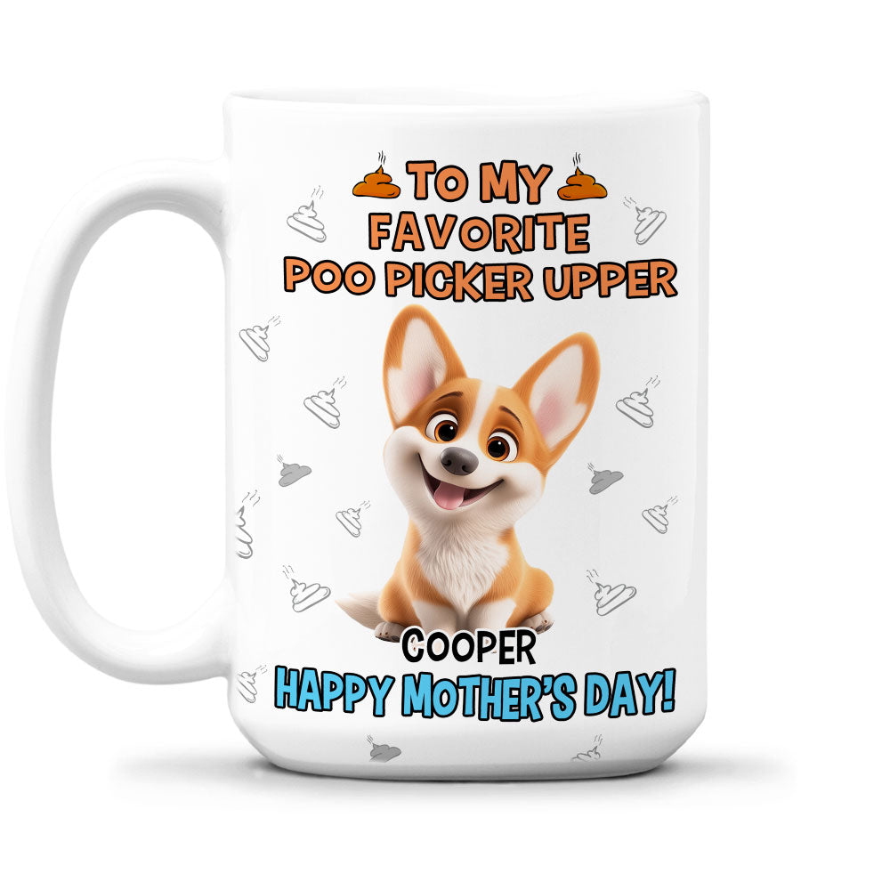 Custom Father's day Birthday Gifts For Dog Dad, Dog Lovers • Favorite Dog Poo Picker - Personalized Coffee Mug
