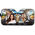 Life Is Better With My Pet Couple Photo - Personalized Car Sunshade