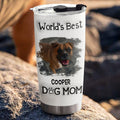 Custom Photo Christmas Birthday Gifts For Dog Mom, Dog Lovers • Worldwide Best Mom Photo - Personalized 3D Inflated Effect Tumbler