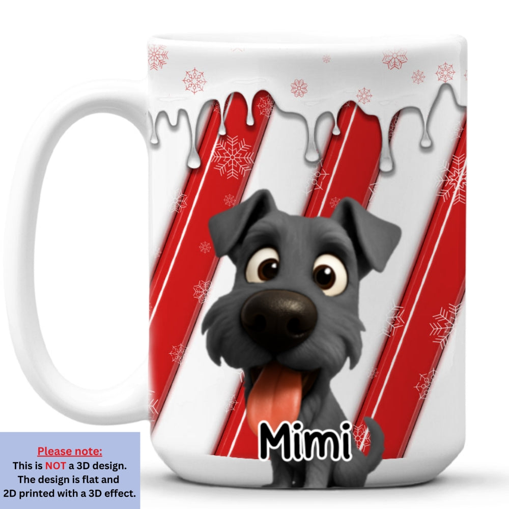 Custom Christmas Birthday Gifts For Cat Lovers • Candy Cartoon Pet - Personalized 3D Inflated Effect Coffee Mug
