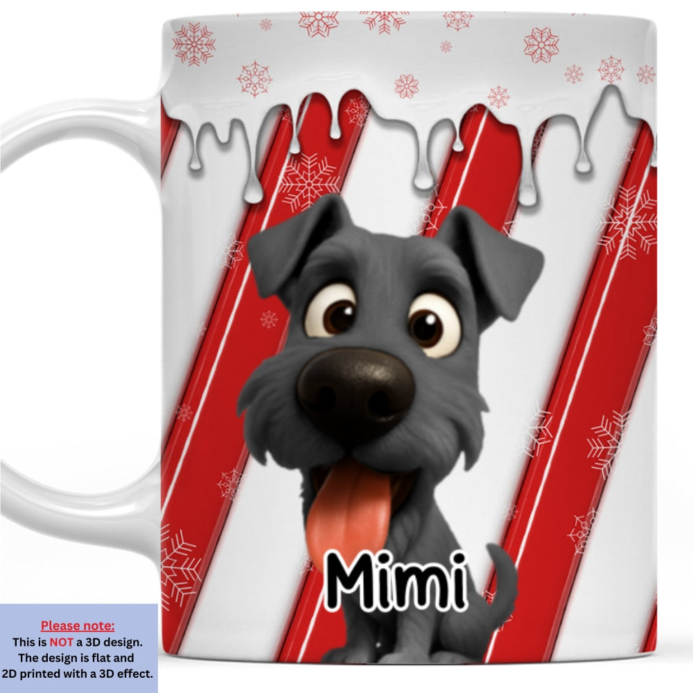 Custom Christmas Birthday Gifts For Cat Lovers • Candy Cartoon Pet - Personalized 3D Inflated Effect Coffee Mug