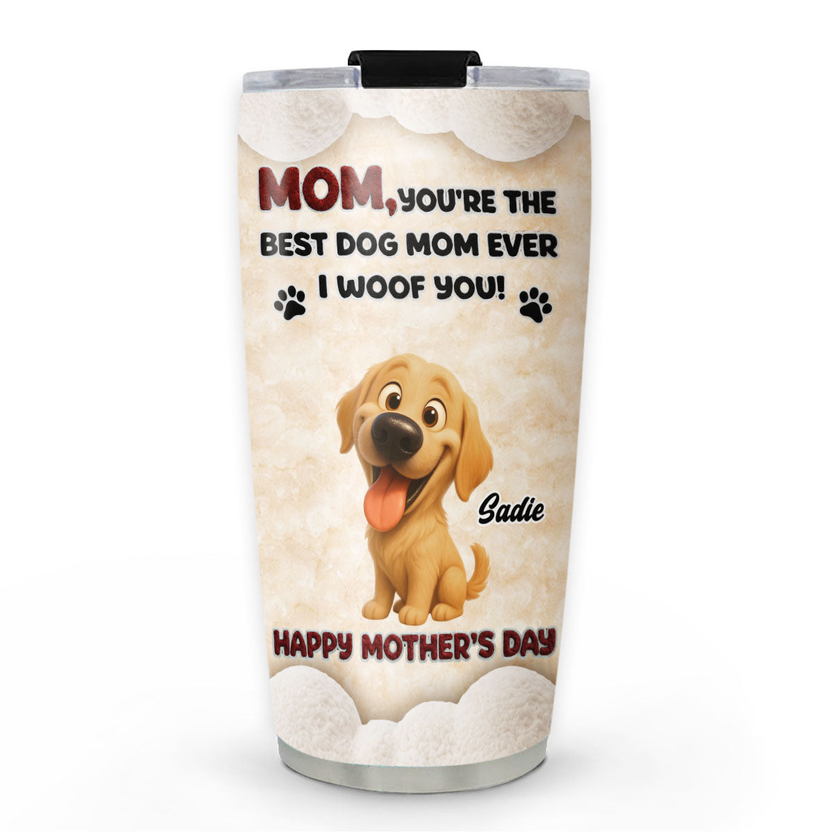 Custom Mother's day Birthday Gifts For Dog Mom, Dog Lovers • Favorite Mom Of Dog - Personalized 3D Effect Tumbler