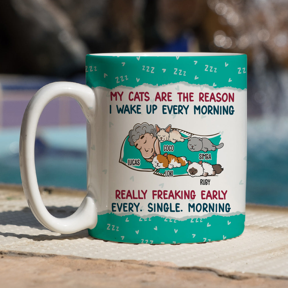 Custom Mother's day Birthday Gifts For Cat Mom, Cat Lovers • The Reason - Personalized Coffee Mug